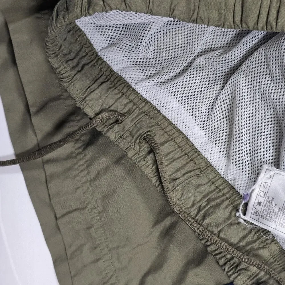 Vintage Nike Board Shorts Mens Small 28 Olive Green Swim Trunks Y2K Surf Beach